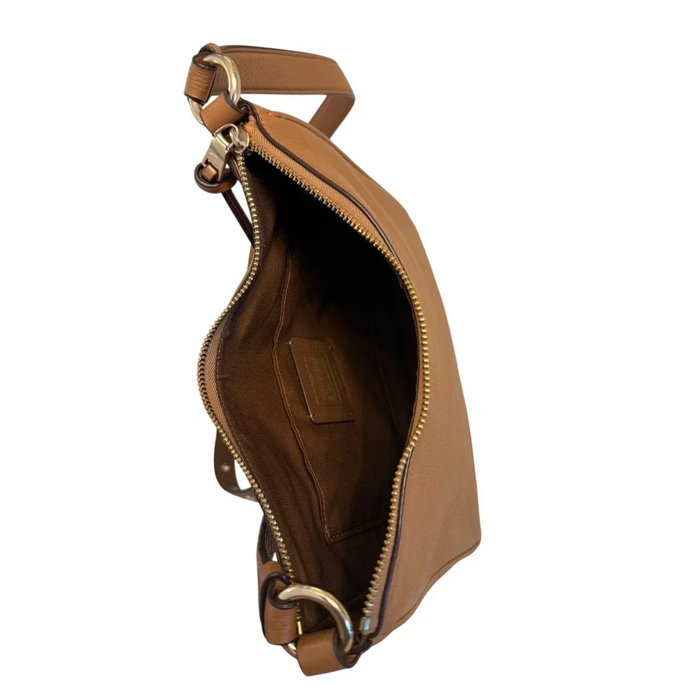 Coach Ellie File Bag Light Saddle Tan Pebbled Leather Crossbody C1648